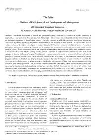 The Tribe - Platform of Participatory Local Development and Management of Communal Rangeland Resources The Tribe - Platform of Participatory Local Development and Management of Communal Rangeland Resources