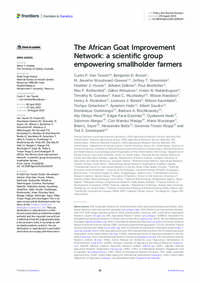 The African Goat Improvement Network: a scientific group empowering smallholder farmers The African Goat Improvement Network: a scientific group empowering smallholder farmers