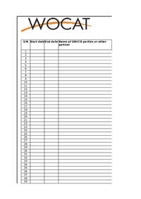 WOCAT Reporting form 8 WOCAT Reporting form 8