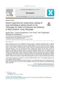  Generic algorithm for multicriteria ranking of crop technological options based on the “Technique for Order of Preference by Similarity to Ideal Solution” using ShinyApps