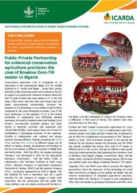 Public-Private Partnership for enhanced conservation agriculture practices: the case of Boudour Zero-Till seeder in Algeria Public-Private Partnership for enhanced conservation agriculture practices: the case of Boudour Zero-Till seeder in Algeria