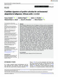 Candidate signatures of positive selection for environmental adaptation in indigenous African cattle: A review Candidate signatures of positive selection for environmental adaptation in indigenous African cattle: A review