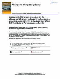 Assessment of long-term protection on the aboveground biomass and organic carbon content using two non-destructive techniques: case of the Sidi Toui National Park in southern Tunisia