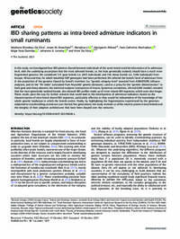 IBD sharing patterns as intra-breed admixture indicators in small ruminants IBD sharing patterns as intra-breed admixture indicators in small ruminants