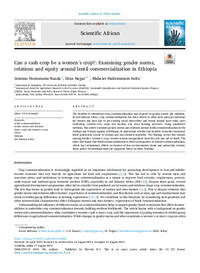 Can a cash crop be a women’s crop?: Examining gender norms, relations and equity around lentil commercialization in Ethiopia Can a cash crop be a women’s crop?: Examining gender norms, relations and equity around lentil commercialization in Ethiopia
