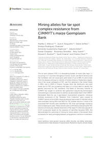 Mining alleles for tar spot complex resistance from CIMMYT's maize Germplasm Bank