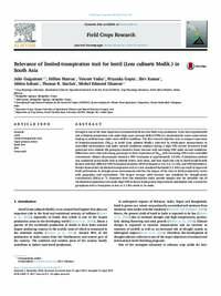 Relevance of limited-transpiration trait for lentil (Lens culinaris Medik.) in South Asia Relevance of limited-transpiration trait for lentil (Lens culinaris Medik.) in South Asia