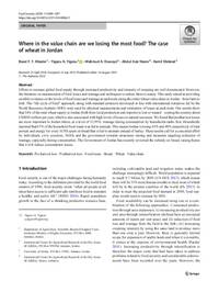 Where in the value chain are we losing the most food? The case of wheat in Jordan Where in the value chain are we losing the most food? The case of wheat in Jordan