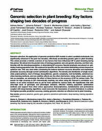 Genomic selection in plant breeding: Key factors shaping two decades of progress Genomic selection in plant breeding: Key factors shaping two decades of progress
