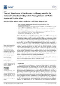 Toward Sustainable Water Resources Management in the Tunisian Citrus Sector: Impact of Pricing Policies on Water Resources Reallocation Toward Sustainable Water Resources Management in the Tunisian Citrus Sector: Impact of Pricing Policies on Water Resources Reallocation
