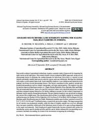 GIS-Based multi-criteria land suitability mapping for scaling faba bean varieties in Ethiopia GIS-Based multi-criteria land suitability mapping for scaling faba bean varieties in Ethiopia