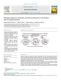 Managing salinity for sustainable agricultural production in salt-affected soils of irrigated drylands Managing salinity for sustainable agricultural production in salt-affected soils of irrigated drylands