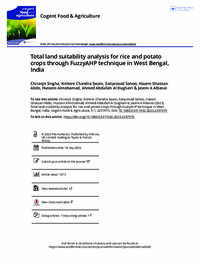 Total land suitability analysis for rice and potato crops through FuzzyAHP technique in West Bengal, India