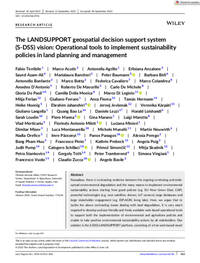 The LANDSUPPORT geospatial decision support system (S-DSS) vision: Operational tools to implement sustainability policies in land planning and management The LANDSUPPORT geospatial decision support system (S-DSS) vision: Operational tools to implement sustainability policies in land planning and management