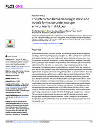 The interaction between drought stress and nodule formation under multiple environments in chickpea The interaction between drought stress and nodule formation under multiple environments in chickpea