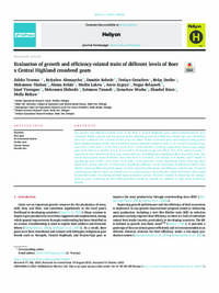 Evaluation of growth and efficiency-related traits of different levels of Boer x Central Highland crossbred goats Evaluation of growth and efficiency-related traits of different levels of Boer x Central Highland crossbred goats