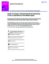 Seeds of change: cultivating feminist leadership in the co-operatives of the MENA region Seeds of change: cultivating feminist leadership in the co-operatives of the MENA region