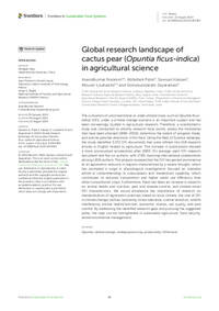 Global research landscape of cactus pear (Opuntia ficus-indica) in agricultural science Global research landscape of cactus pear (Opuntia ficus-indica) in agricultural science