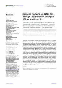 Genetic mapping of QTLs for drought tolerance in chickpea (Cicer arietinum L.) Genetic mapping of QTLs for drought tolerance in chickpea (Cicer arietinum L.)