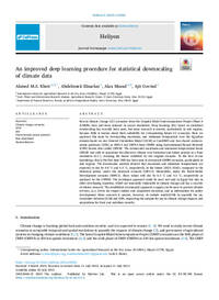 An improved deep learning procedure for statistical downscaling of climate data An improved deep learning procedure for statistical downscaling of climate data