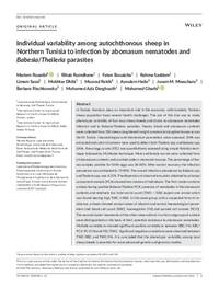 Individual variability among autochthonous sheep in Northern Tunisia to infection by abomasum nematodes and Babesia/Theileria parasites Individual variability among autochthonous sheep in Northern Tunisia to infection by abomasum nematodes and Babesia/Theileria parasites