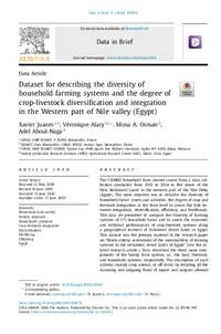 Dataset for describing the diversity of household farming systems and the degree of crop-livestock diversification and integration in the Western part of Nile valley (Egypt) Dataset for describing the diversity of household farming systems and the degree of crop-livestock diversification and integration in the Western part of Nile valley (Egypt)