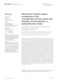Potential of volatile organic compounds in the management of insect pests and diseases of food legumes: a comprehensive review Potential of volatile organic compounds in the management of insect pests and diseases of food legumes: a comprehensive review