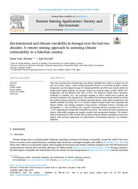 Environmental and climate variability in Senegal over the last two decades: A remote sensing approach to assessing climate vulnerability in a Sahelian country