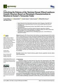 Unlocking the Patterns of the Tunisian Durum Wheat Landraces Genetic Structure Based on Phenotypic Characterization in Relation to Farmer’s Vernacular Name