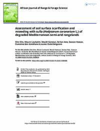 Assessment of soil surface scarification and reseeding with sulla (Hedysarum coronarium L.) of degraded Mediterranean semi-arid rangelands Assessment of soil surface scarification and reseeding with sulla (Hedysarum coronarium L.) of degraded Mediterranean semi-arid rangelands