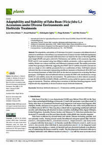 Adaptability and Stability of Faba Bean (Vicia faba L.) Accessions under Diverse Environments and Herbicide Treatments