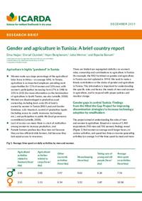 Gender and agriculture in Tunisia: A brief country report Gender and agriculture in Tunisia: A brief country report