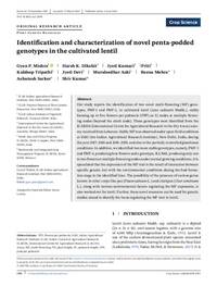 Identification and characterization of novel penta-podded genotypes in the cultivated lentil Identification and characterization of novel penta-podded genotypes in the cultivated lentil