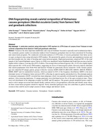 DNA fingerprinting reveals varietal composition of Vietnamese cassava germplasm (Manihot esculenta Crantz) from farmers’ field and genebank collections DNA fingerprinting reveals varietal composition of Vietnamese cassava germplasm (Manihot esculenta Crantz) from farmers’ field and genebank collections