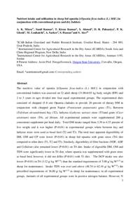 Nutrient intake and utilization in sheep fed opuntia [Opuntia ficus-indica (L.) Mill.] in combination with conventional green and dry fodders