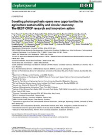 Boosting photosynthesis opens new opportunities for agriculture sustainability and circular economy: The BEST-CROP research and innovation action Boosting photosynthesis opens new opportunities for agriculture sustainability and circular economy: The BEST-CROP research and innovation action
