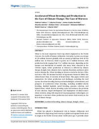 Accelerated Wheat Breeding and Production in  the Face of Climate Change: The Case of Morocco