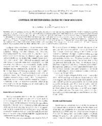 Control of Heterodera Ciceri by Crop rotation Control of Heterodera Ciceri by Crop rotation
