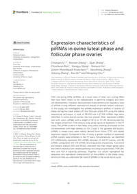 Expression characteristics of piRNAs in ovine luteal phase and follicular phase ovaries Expression characteristics of piRNAs in ovine luteal phase and follicular phase ovaries