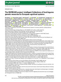The INCREASE project: Intelligent Collections of food-legumegenetic resources for European agrofood systems The INCREASE project: Intelligent Collections of food-legumegenetic resources for European agrofood systems