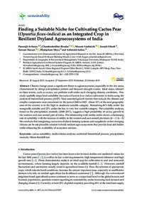 Finding a Suitable Niche for Cultivating Cactus Pear (Opuntia ficus-indica) as an Integrated Crop in Resilient Dryland Agroecosystems of India Finding a Suitable Niche for Cultivating Cactus Pear (Opuntia ficus-indica) as an Integrated Crop in Resilient Dryland Agroecosystems of India