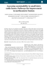 Assessing sustainability in small dairy cattle farms: Pathways for improvement in northeastern Tunisia
