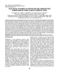 Ecological dynamics of protected and unprotected rangelands in three climatic zones of Syria