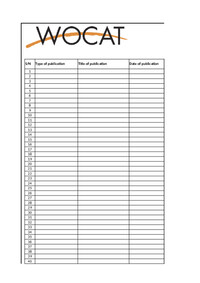 WOCAT Reporting Form 6 WOCAT Reporting Form 6