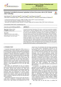 Enhancing Controlled Environment Agriculture in Desert Ecosystems with AC/DC Hybrid Solar Technology Enhancing Controlled Environment Agriculture in Desert Ecosystems with AC/DC Hybrid Solar Technology