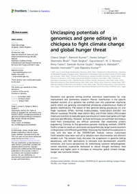 Unclasping potentials of genomics and gene editing in chickpea to fight climate change and global hunger threat Unclasping potentials of genomics and gene editing in chickpea to fight climate change and global hunger threat