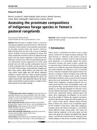 Assessing the proximate compositions of indigenous forage species in Yemen’s pastoral rangelands