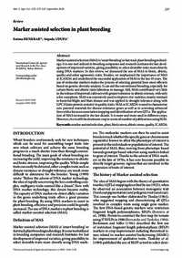 Marker assisted selection in plant breeding Marker assisted selection in plant breeding