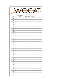 WOCAT Reporting Form 7 WOCAT Reporting Form 7