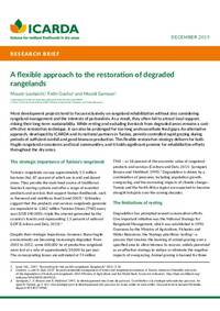 A flexible approach to the restoration of degraded rangelands A flexible approach to the restoration of degraded rangelands